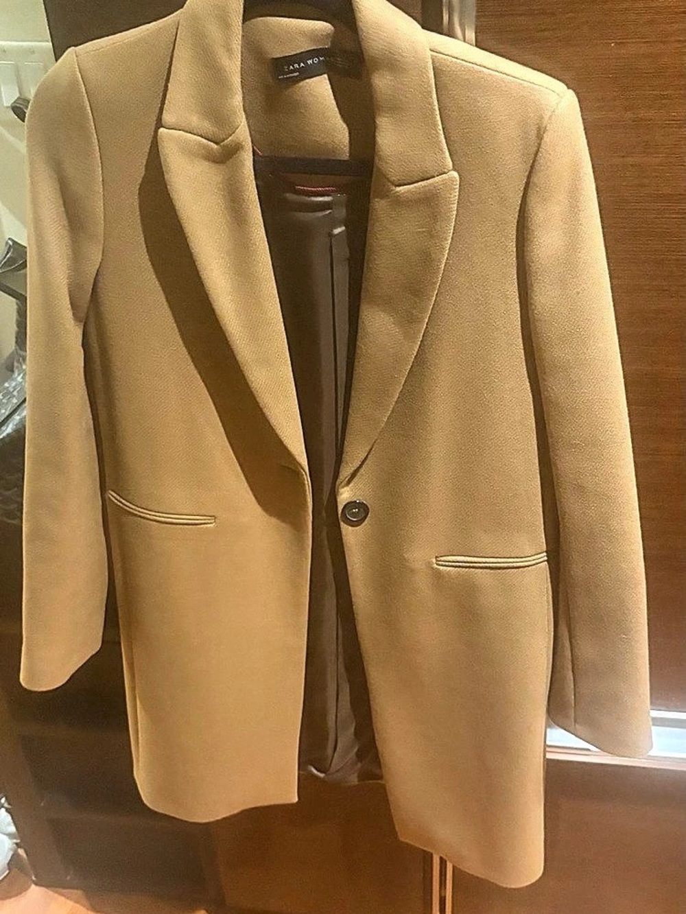 Zara Women's Single-Breasted jacket in Brown